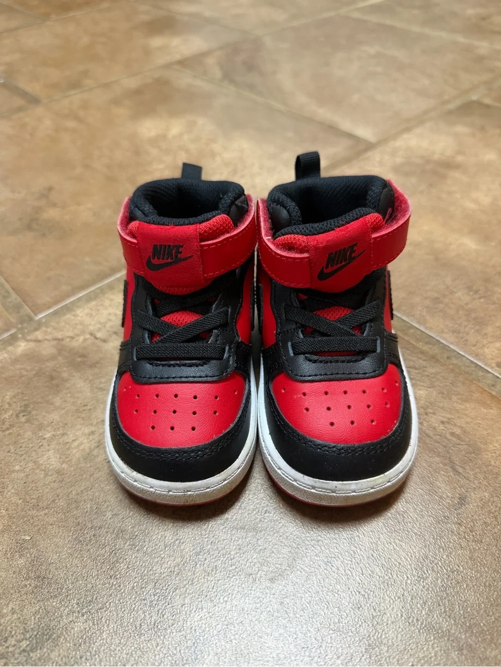 Nike Red & Black Toddler High-Top Sneaker